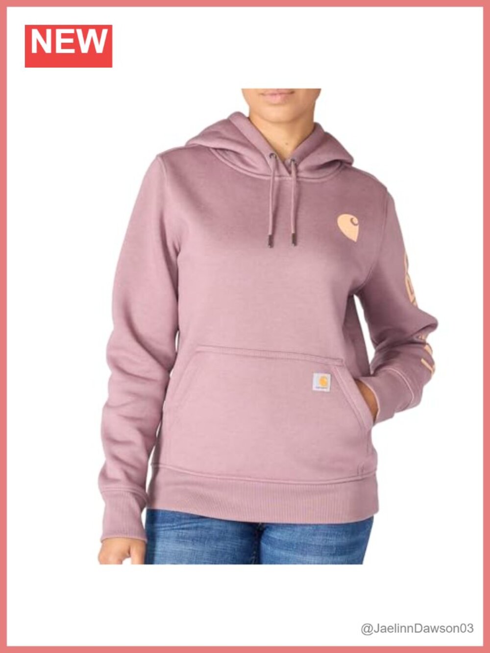 Carhartt Logo Hooded Sweatshirt Relaxed Fit Pullover